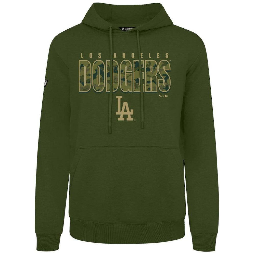 Los Angeles Dodgers Levelwear Podium Protect Pullover Hoodie - Green Hoodies