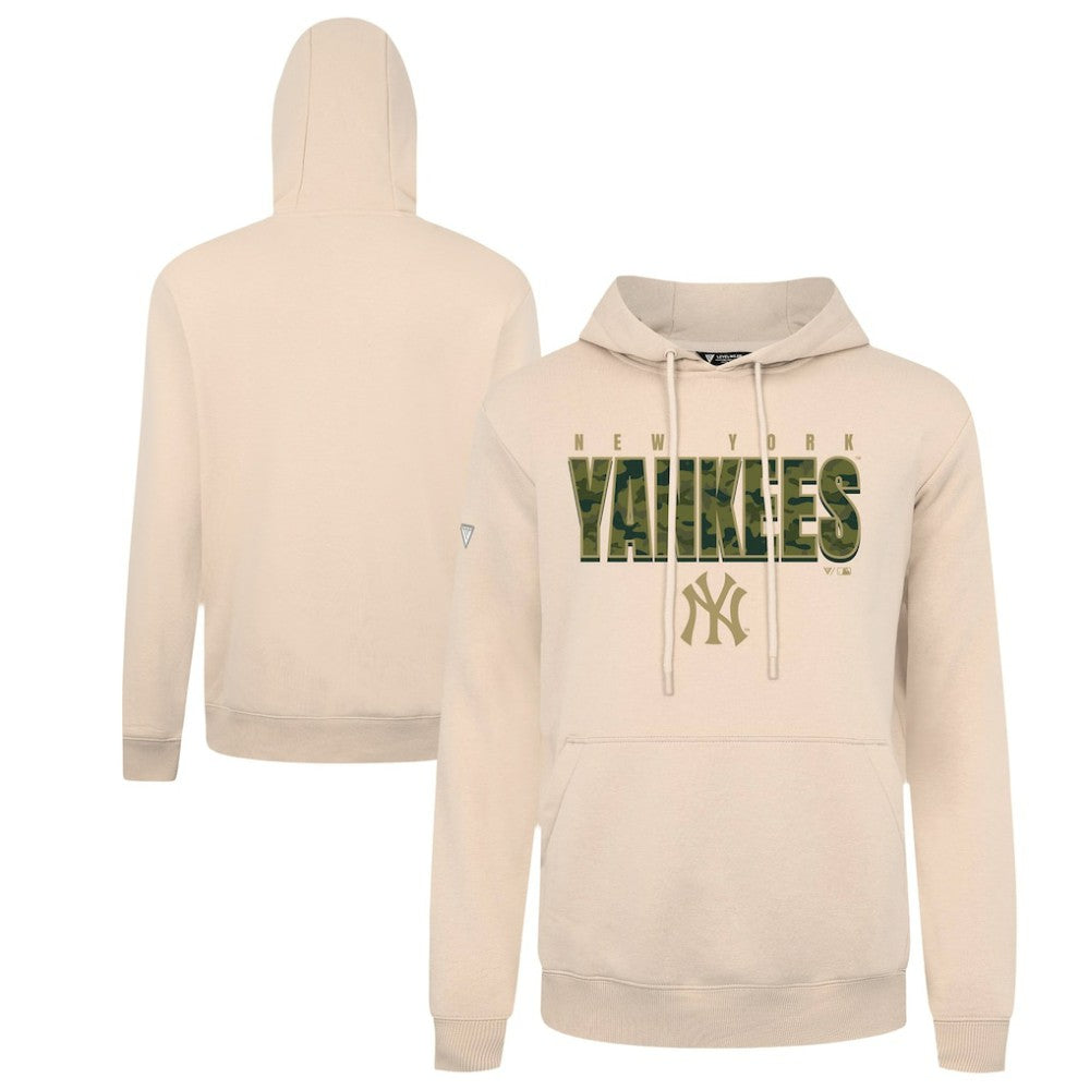 New York Yankees Levelwear Podium Protect Pullover Hoodie - Khaki Hoodies