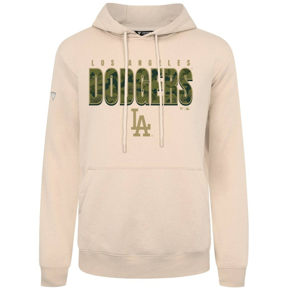Los Angeles Dodgers Levelwear Podium Protect Pullover Hoodie - Khaki Hoodies