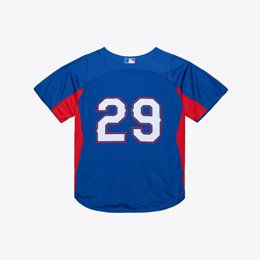 Adrian Beltre Texas Rangers Mitchell & Ness Cooperstown Mesh Batting Practice Button-Up Jersey - Royal Jerseys