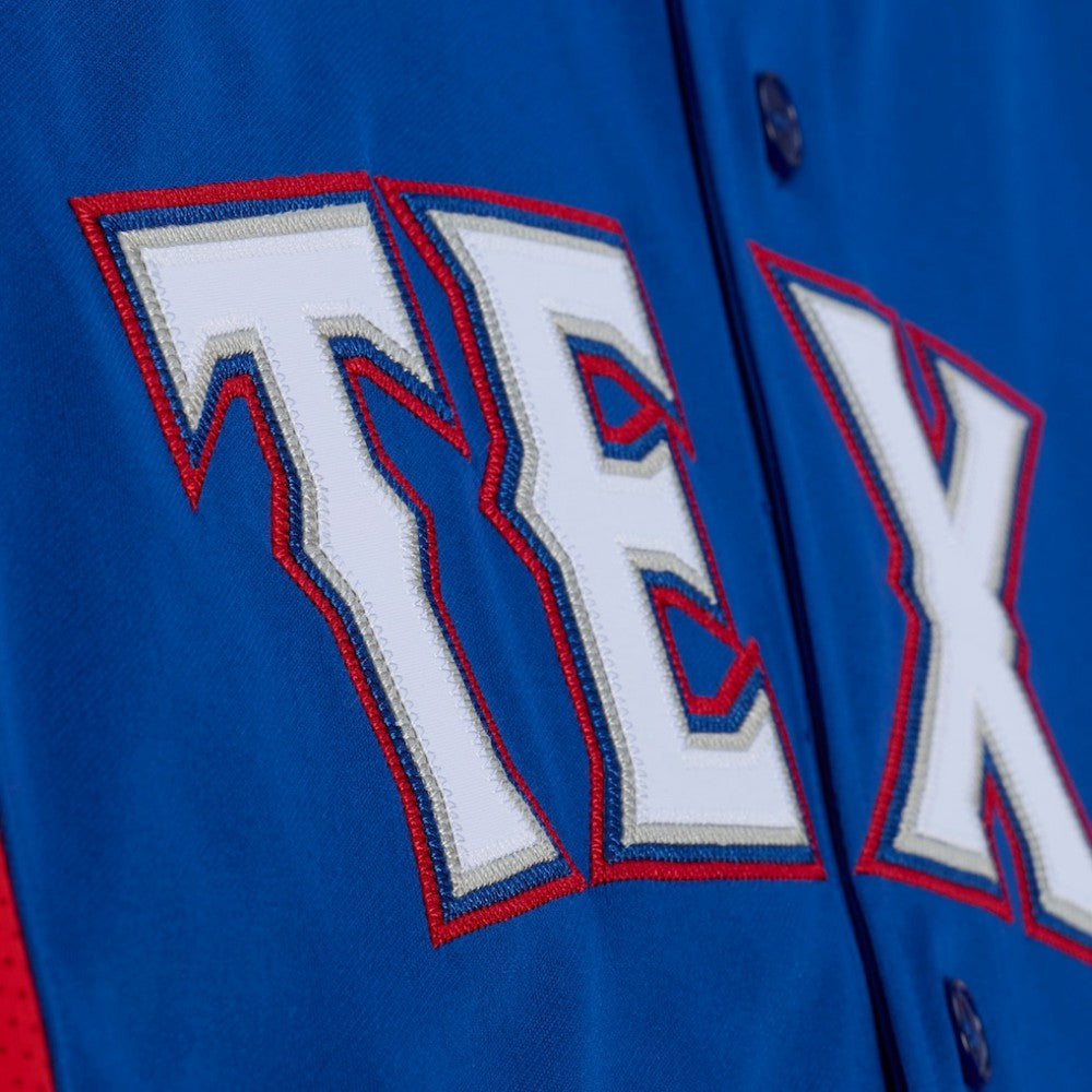 Adrian Beltre Texas Rangers Mitchell & Ness Cooperstown Mesh Batting Practice Button-Up Jersey - Royal Jerseys