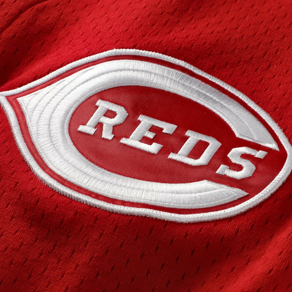 Deion Sanders Cincinnati Reds Mitchell & Ness Cooperstown Mesh Batting Practice Button-Up Jersey - Red Jerseys