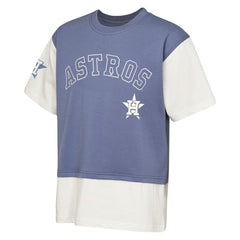 Houston Astros Outerstuff Youth Ultimate Pastels Premium Double Run T-Shirt - Navy/Cream T-shirts