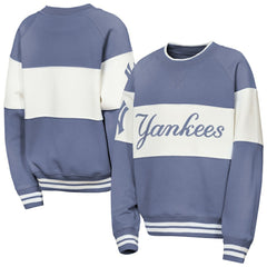 New York Yankees Outerstuff Youth Ultimate Pastels On Base Sweatshirt - Blue Sweatshirts