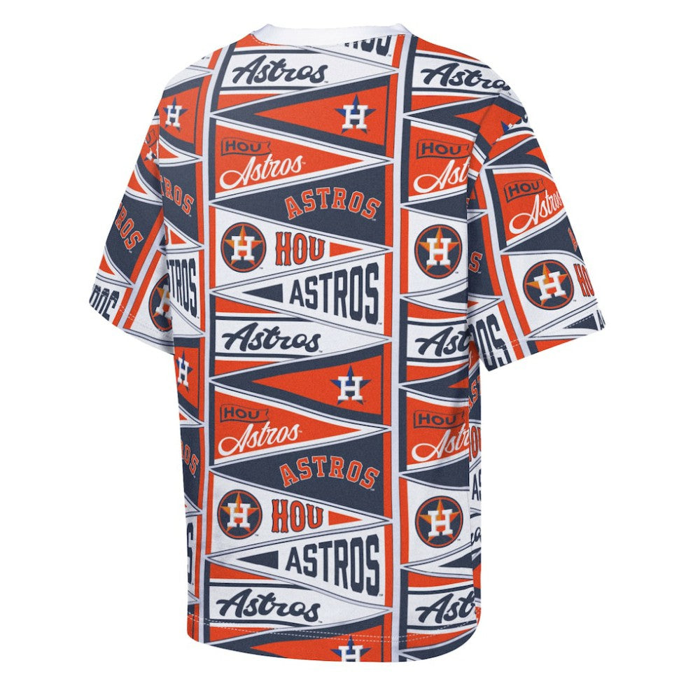 Houston Astros Outerstuff Youth All-Over Pennant T-Shirt - Orange T-shirts
