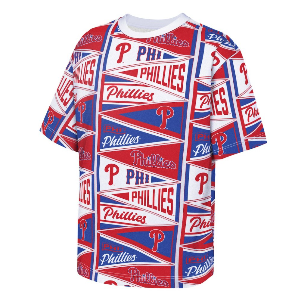 Philadelphia Phillies Outerstuff Youth All-Over Pennant T-Shirt - Red T-shirts