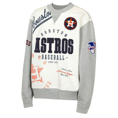 Houston Astros Outerstuff Youth Big League Power Hit Fleece Sweatshirt - Cream/Gray Sweatshirts