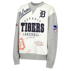 Detroit Tigers Outerstuff Youth Big League Power Hit Fleece Sweatshirt - Cream/Gray Sweatshirts