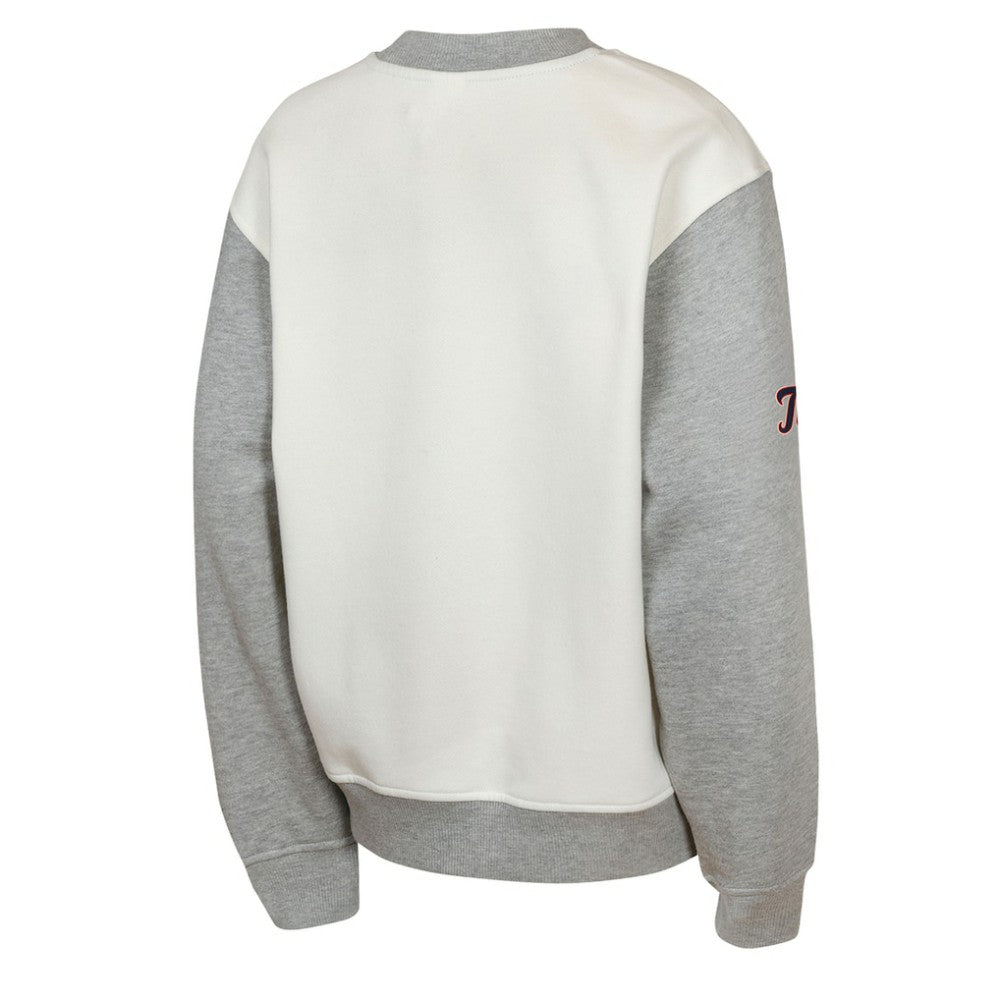 Detroit Tigers Outerstuff Youth Big League Power Hit Fleece Sweatshirt - Cream/Gray Sweatshirts