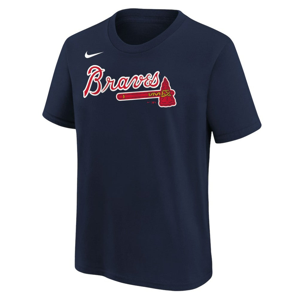 Atlanta Braves Nike Youth Wordmark T-Shirt - Athletic Navy T-shirts