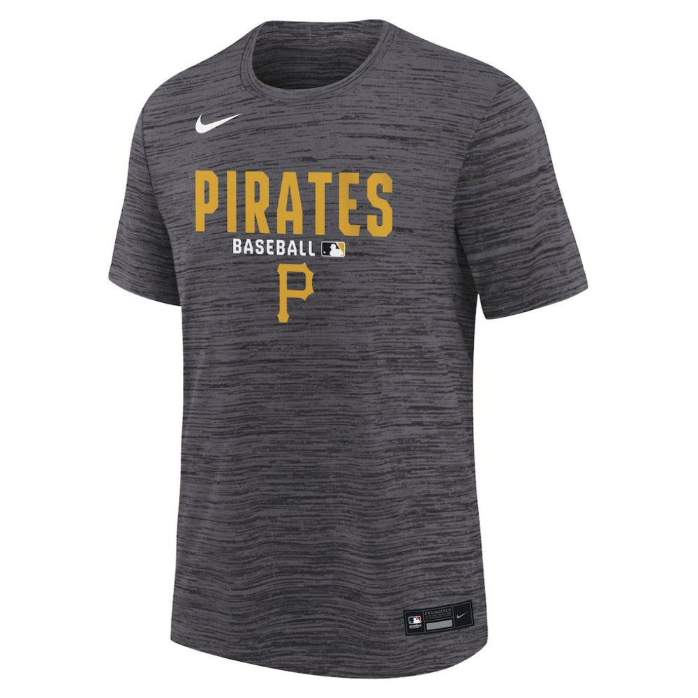 Pittsburgh Pirates Nike Youth Authentic Collection Velocity Dri-FIT T-Shirt - Black T-shirts