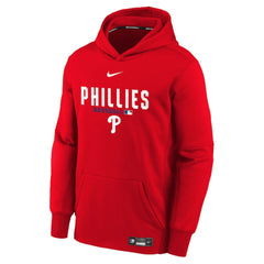 Philadelphia Phillies Nike Youth Authentic Collection Therma-FIT Hoodie - Red Hoodies