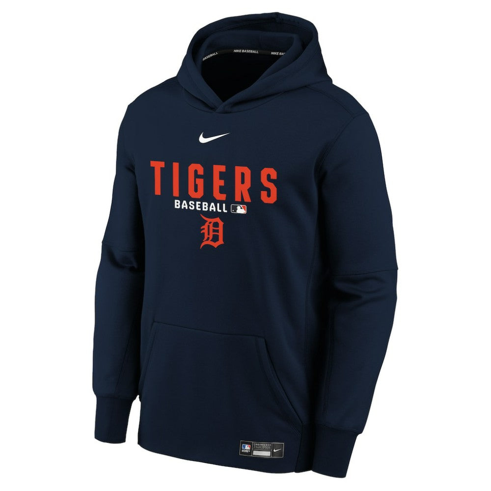 Detroit Tigers Nike Youth Authentic Collection Therma-FIT Hoodie - Navy Hoodies