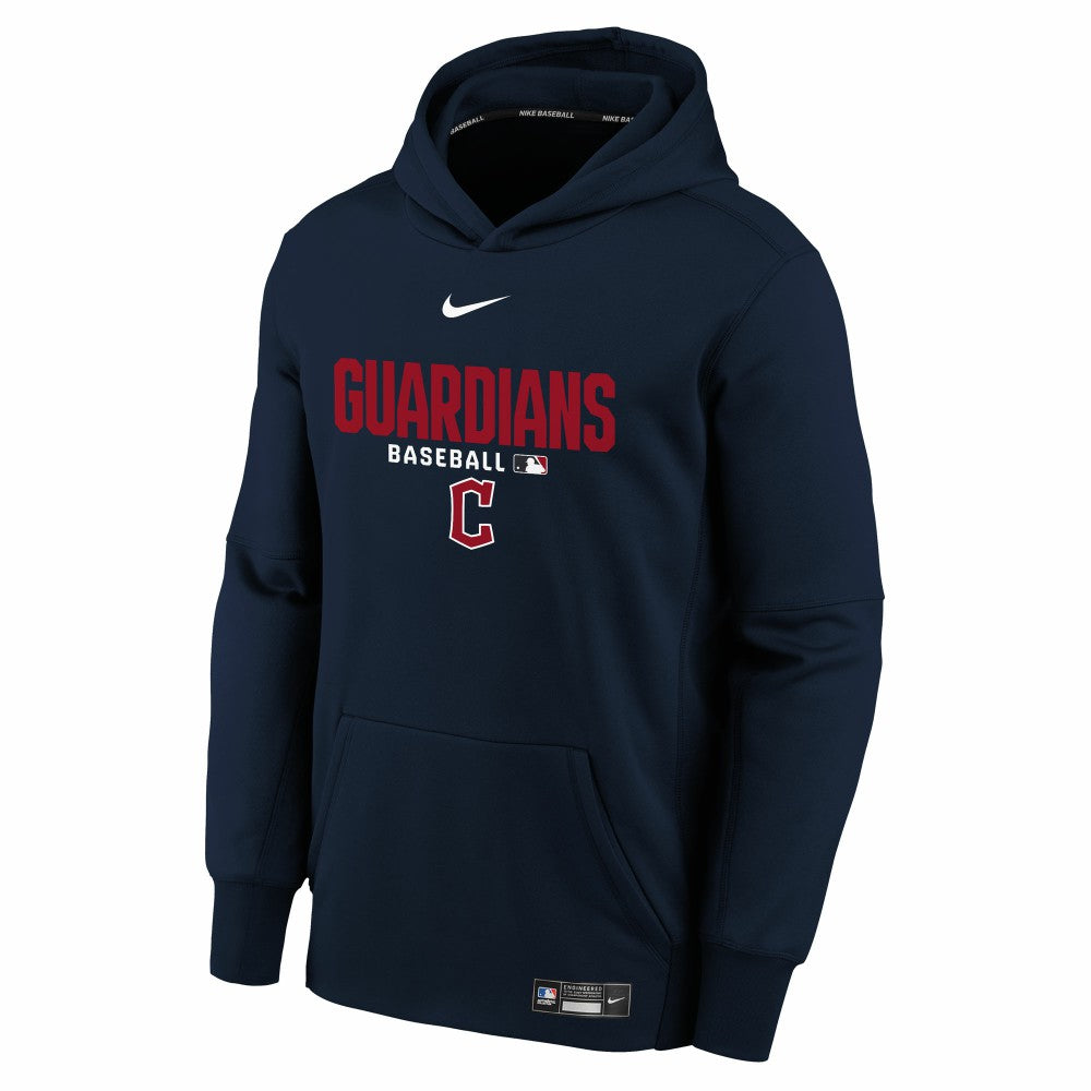 Cleveland Guardians Nike Youth Authentic Collection Therma-FIT Hoodie - Navy Hoodies