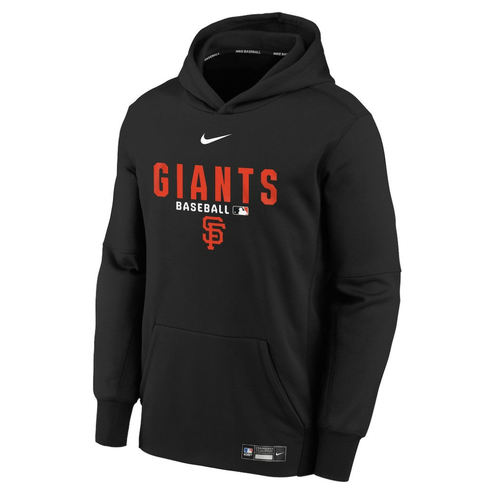 San Francisco Giants Nike Youth Authentic Collection Therma-FIT Hoodie - Black Hoodies