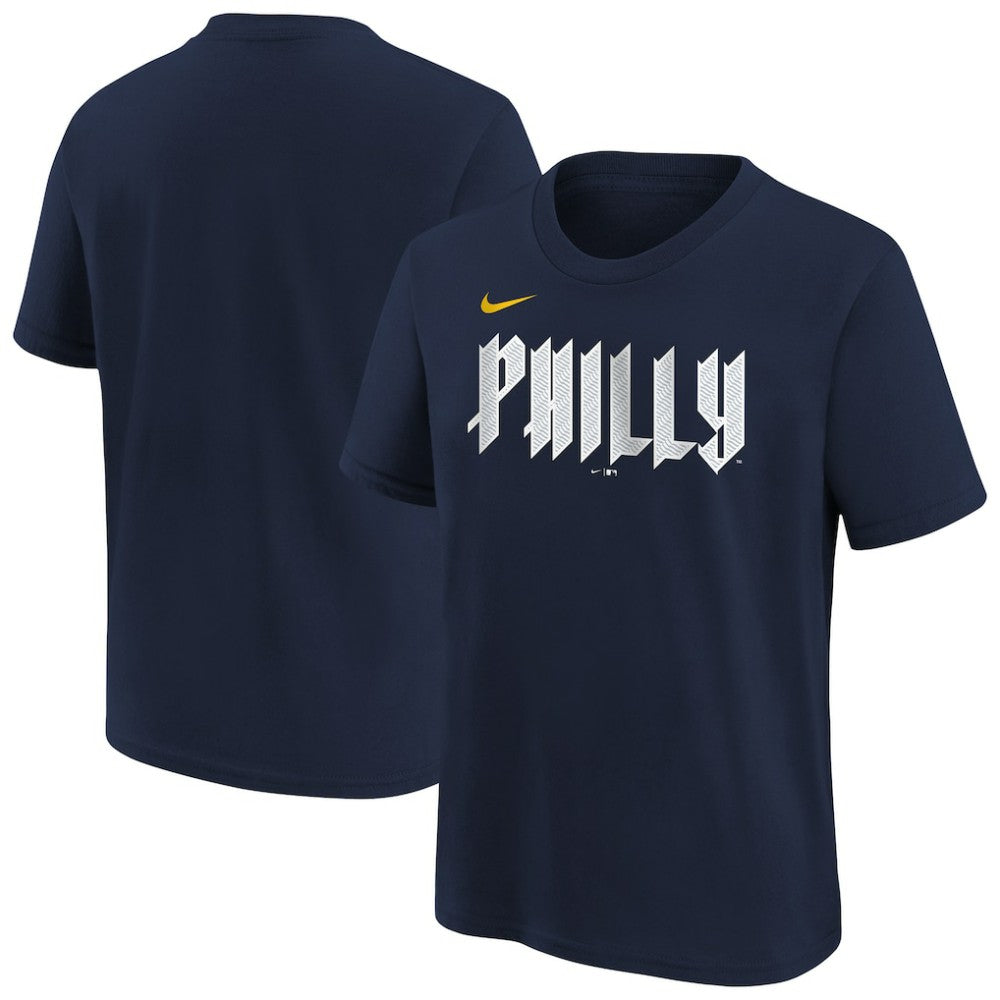 Philadelphia Phillies Nike Youth City Connect Wordmark T-Shirt - Navy T-shirts