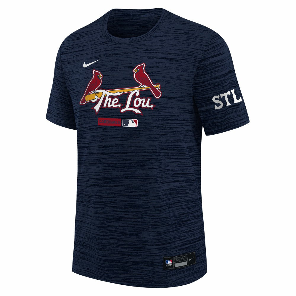 St. Louis Cardinals Nike Youth City Connect Authentic Collection Velocity Dri-FIT T-Shirt - Navy T-shirts