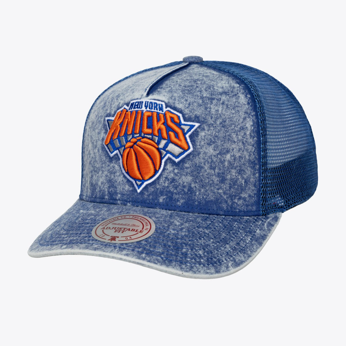 New York Knicks Gameday Snow Wash Adjustable Trucker Hat Blue - Mitchell & Ness