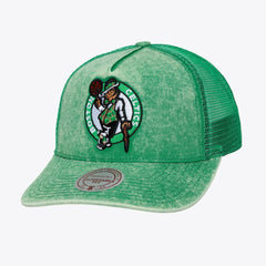 Boston Celtics Gameday Snow Wash Adjustable Trucker Hat Kelly Green - Mitchell & Ness