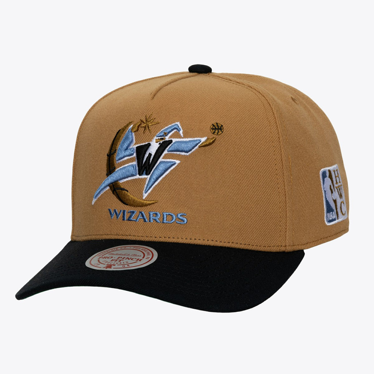 Washington Wizards Hardwood Classics Legendary Away Pro-Pinch Adjustable Hat Gold - Mitchell & Ness