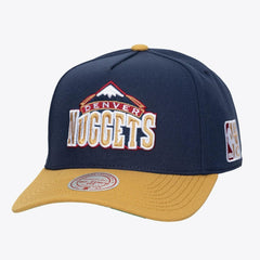 Denver Nuggets Legendary Home Pro Pinch Snapback Hat Navy - Mitchell & Ness