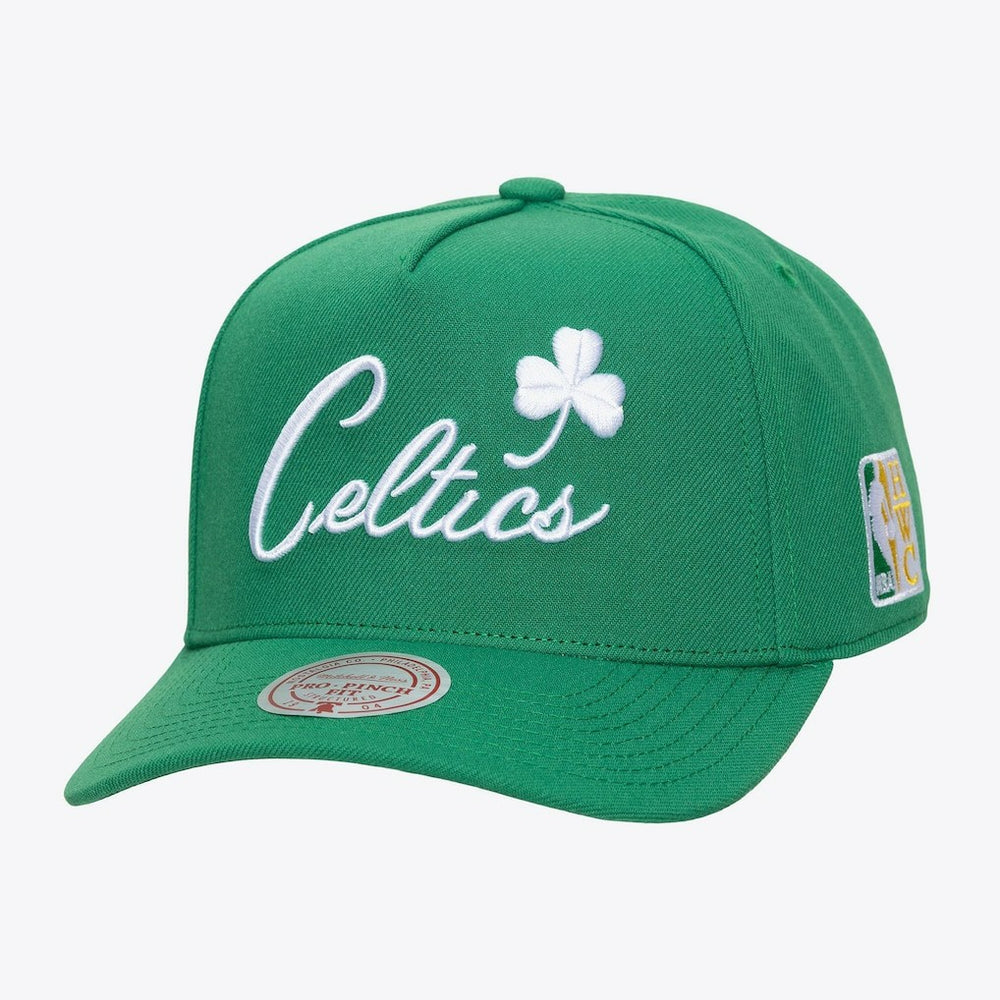 Boston Celtics Legendary Home Pro Pinch Snapback Hat Kelly Green - Mitchell & Ness