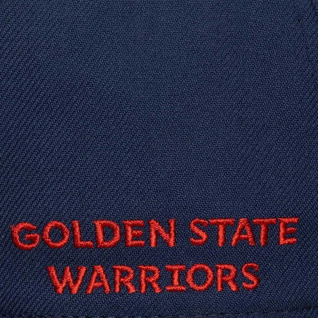 Golden State Warriors Legendary Home Pro Pinch Snapback Hat Navy - Mitchell & Ness outlet