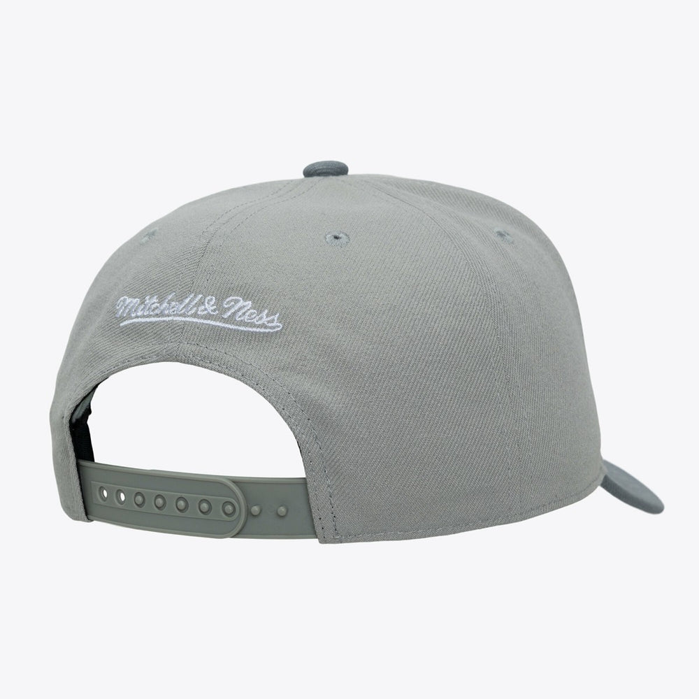 San Antonio Spurs Thunderstorm Head Coach Pro Crown Snapback Hat Gray - Mitchell & Ness