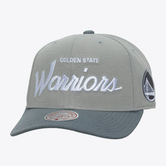 Golden State Warriors Thunderstorm Head Coach Pro Crown Snapback Hat Gray - Mitchell & Ness