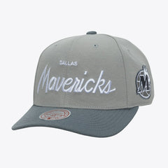 Dallas Mavericks Thunderstorm Head Coach Pro Crown Snapback Hat Gray - Mitchell & Ness