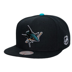 San Jose Sharks Mitchell & Ness Legendary Away Snapback Hat - Black | US 203263571
