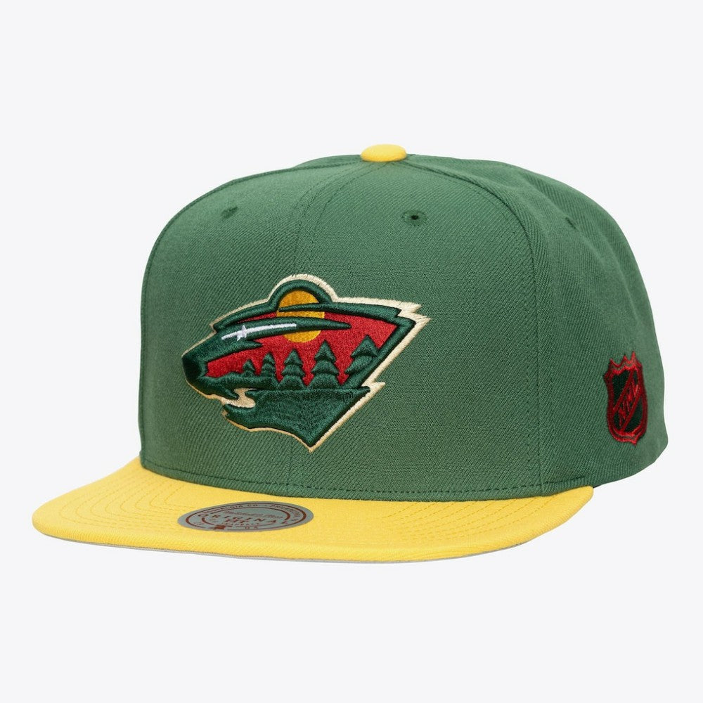 Minnesota Wild Mitchell & Ness Legendary Home Snapback Hat - Green | US 203263576