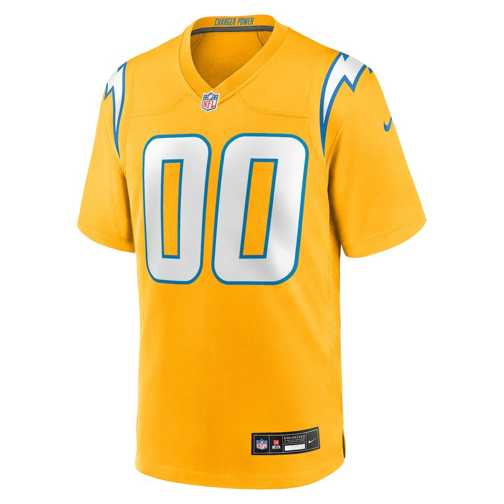 Los Angeles Chargers Alternate Charger Power Game Custom Jersey - Gold Jerseys