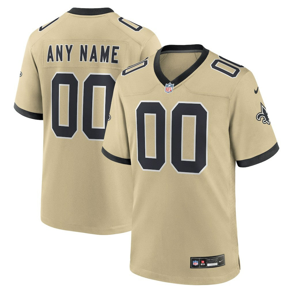 New Orleans Saints Gameday Golds Alternate Custom Game Jersey - Gold Jerseys