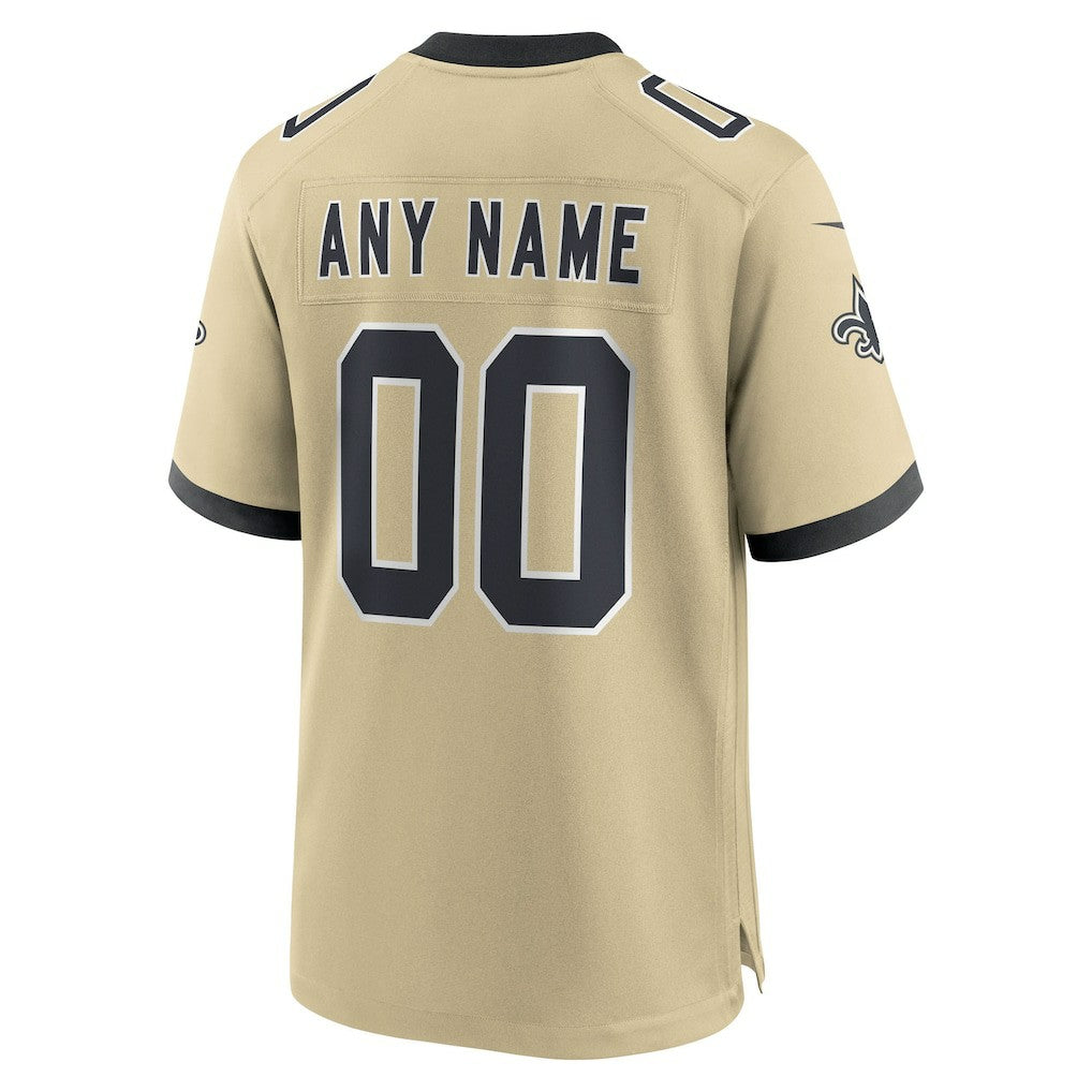 New Orleans Saints Gameday Golds Alternate Custom Game Jersey - Gold Jerseys