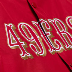 San Francisco 49ers Coaches Full-Snap Hooded Windbreaker Jacket - Scarlet Jackets