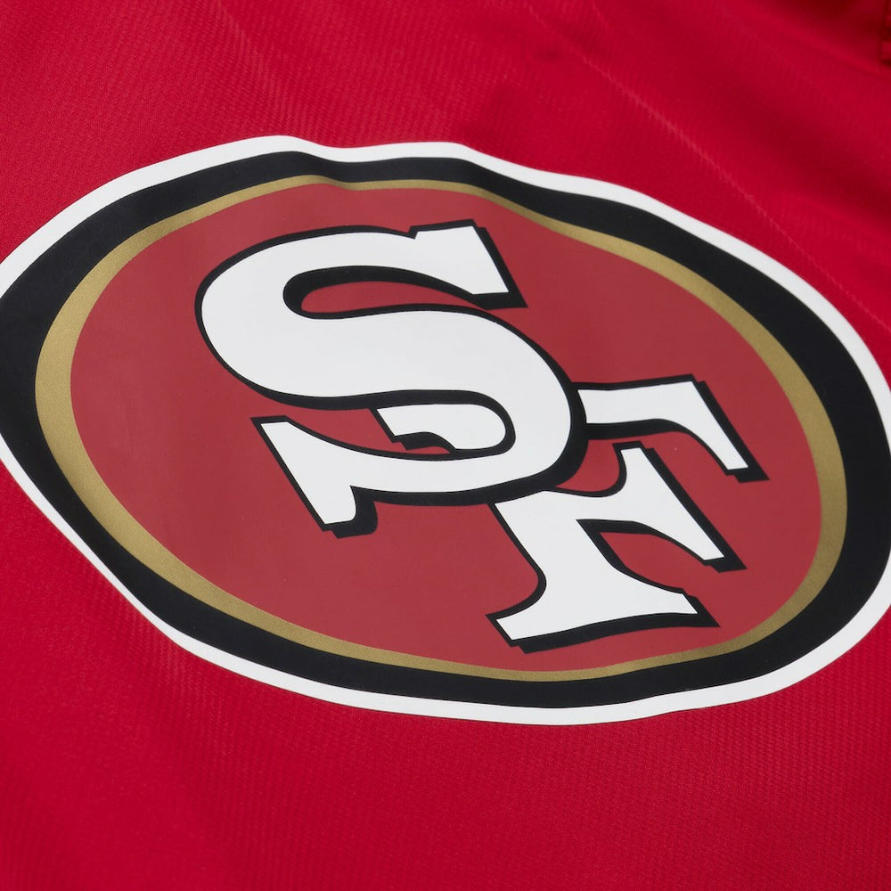 San Francisco 49ers Coaches Full-Snap Hooded Windbreaker Jacket - Scarlet Jackets