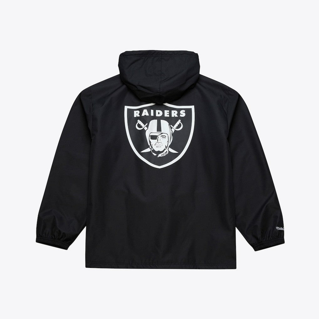 Las Vegas Raiders Coaches Full-Snap Hooded Windbreaker Jacket - Black Jackets