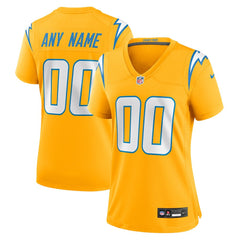 Los Angeles Chargers Women's Alternate Charger Power Game Custom Jersey - Gold Jerseys