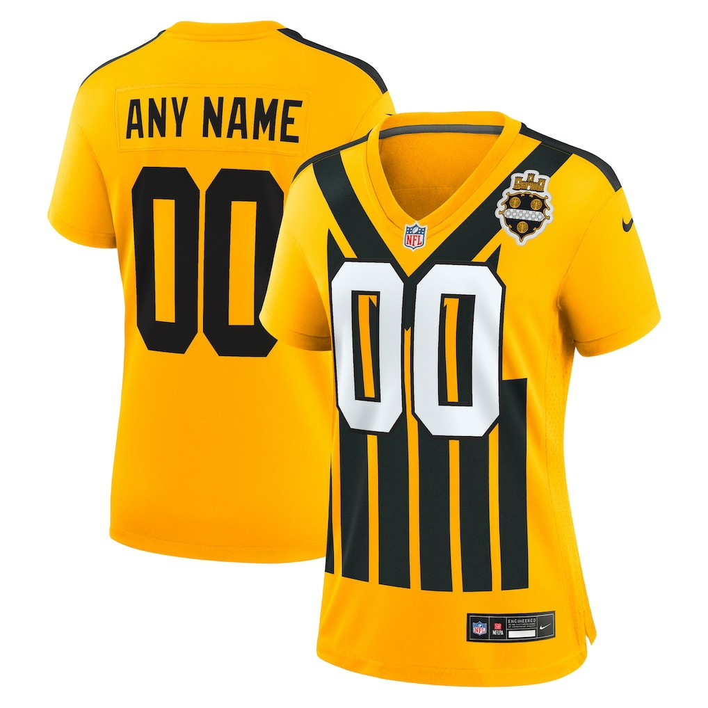 Pittsburgh Steelers Women's Alternate 1933 Throwback Game Custom Jersey - Gold Jerseys