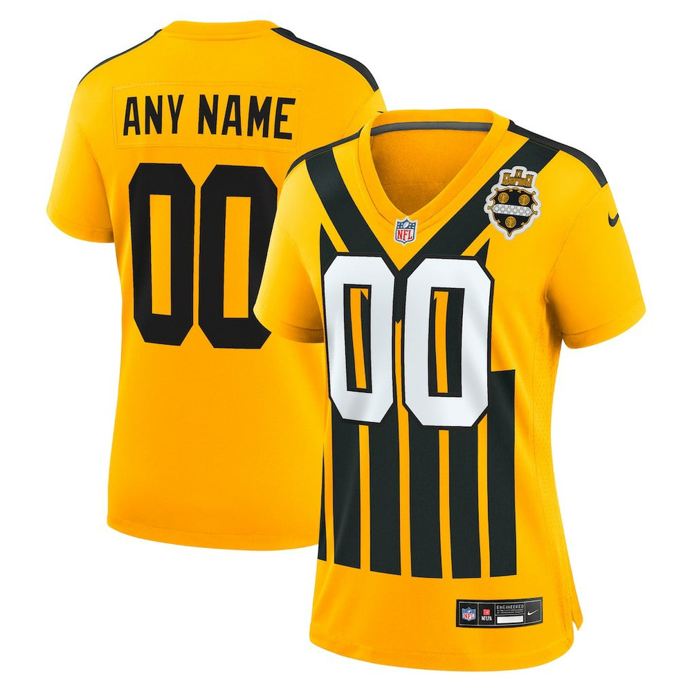 Pittsburgh Steelers Women's Alternate 1933 Throwback Game Custom Jersey - Gold Jerseys