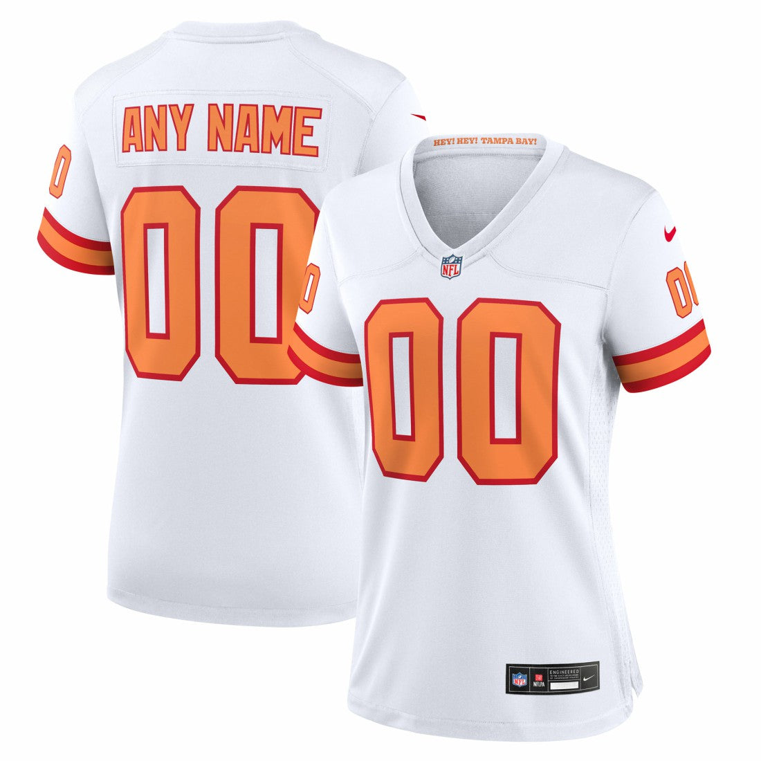 76 Tampa Bay Buccaneers Women's 50th Season Custom Game Jersey - White Jerseys