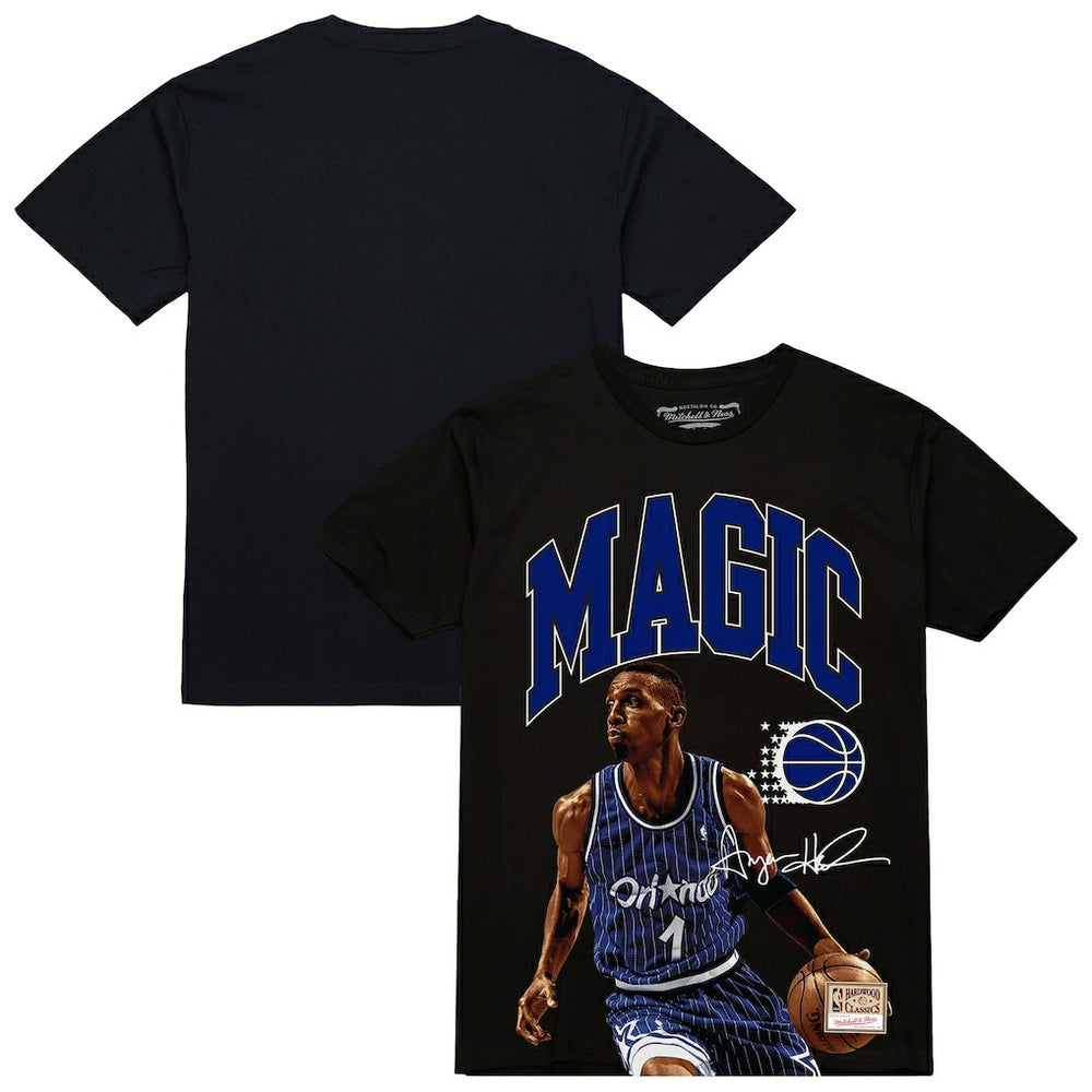 Penny Hardaway Orlando Magic Hardwood Classics Player Arch T-Shirt Black - Mitchell & Ness