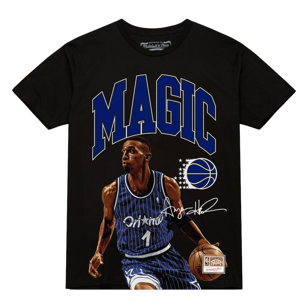 Penny Hardaway Orlando Magic Hardwood Classics Player Arch T-Shirt Black - Mitchell & Ness