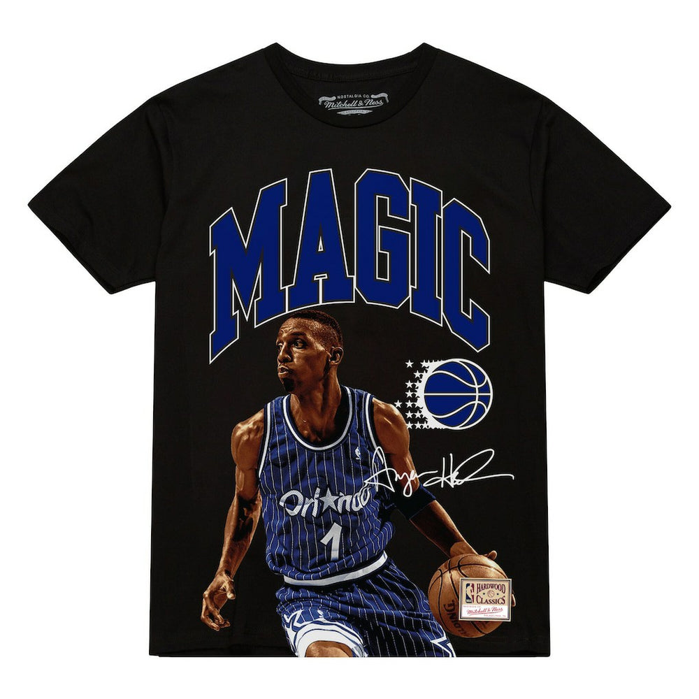 Penny Hardaway Orlando Magic Hardwood Classics Player Arch T-Shirt Black - Mitchell & Ness
