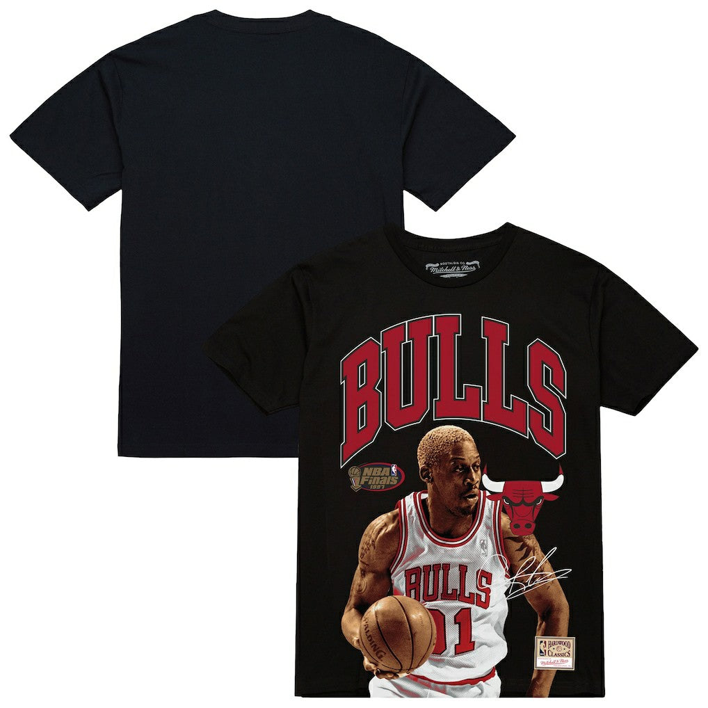 Dennis Rodman Chicago Bulls Hardwood Classics Player Arch T-Shirt Black - Mitchell & Ness