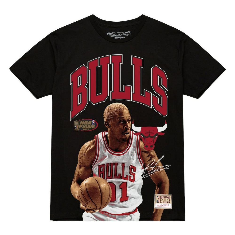 Dennis Rodman Chicago Bulls Hardwood Classics Player Arch T-Shirt Black - Mitchell & Ness