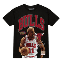 Dennis Rodman Chicago Bulls Hardwood Classics Player Arch T-Shirt Black - Mitchell & Ness