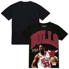 Scottie Pippen Chicago Bulls Hardwood Classics Player Arch T-Shirt Black - Mitchell & Ness