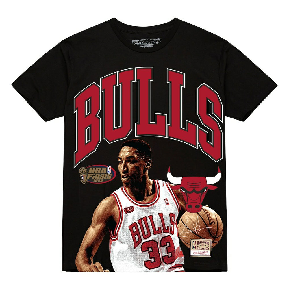 Scottie Pippen Chicago Bulls Hardwood Classics Player Arch T-Shirt Black - Mitchell & Ness